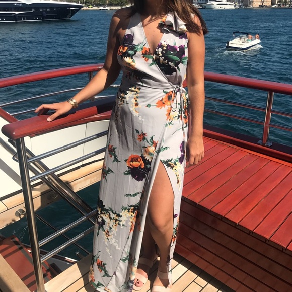 warehouse open back dress